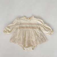 Нова детска/бебешка кремава рокля за 12 месеца, снимка 5 - Бебешки рокли - 44368540
