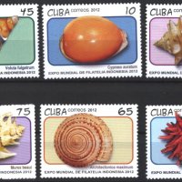 Чисти марки Фауна Раковини 2012 от Куба, снимка 1 - Филателия - 39550814