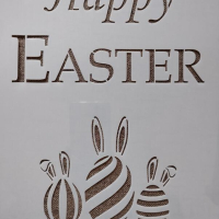 Шаблон стенсил Happy Easter S108 скрапбук декупаж, снимка 2 - Други - 44790572