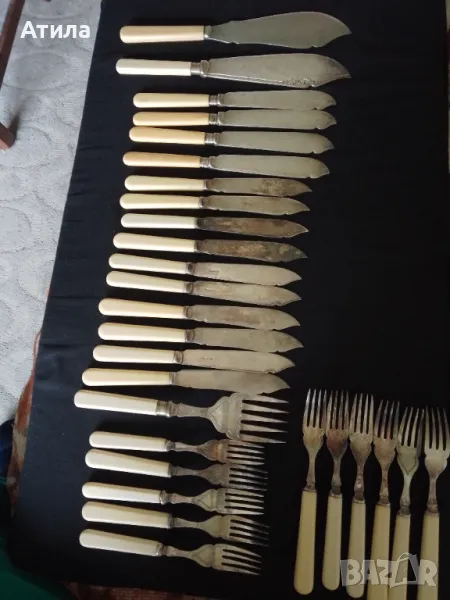прибори за хранене ножове, вилици и др.посребрени, снимка 1