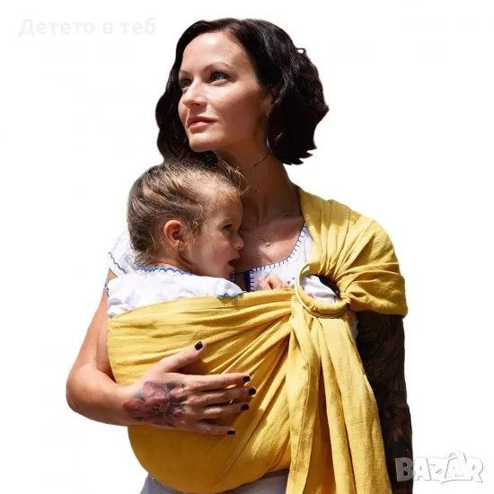 Слинг с халки, жълт, снимка 1