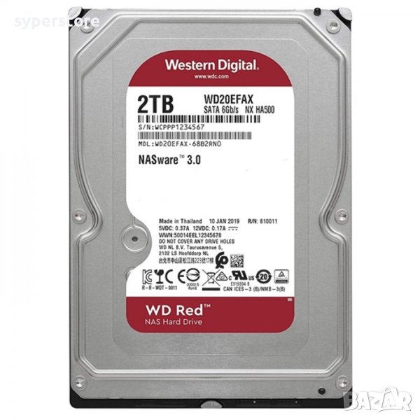 HDD твърд диск, 2TB WD Red, SS300426, снимка 1
