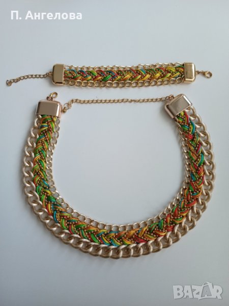 Луксозен комплект колие и гривна, снимка 1