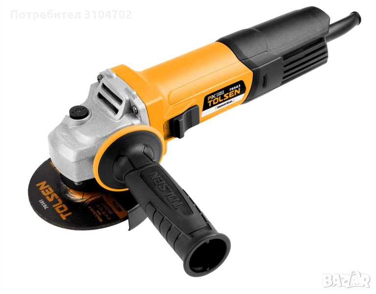 Tolsen Ъглошлайф 79543, ф115, 760W, допълнителни четки, снимка 1