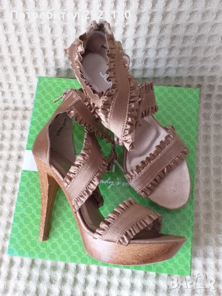 Сандали на ток 37, снимка 1