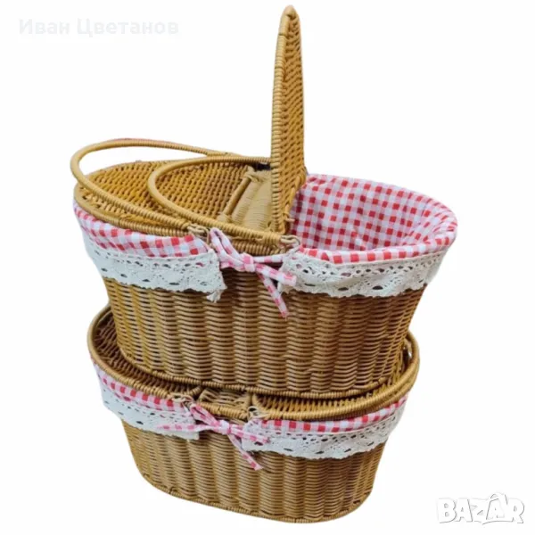 Класическа кошница за пикник, снимка 1