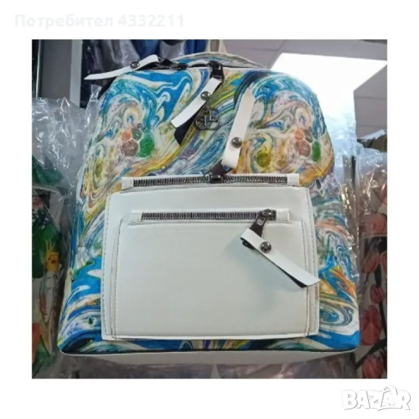 Елегантна дамска раница P a i n t d e s i g n, снимка 1