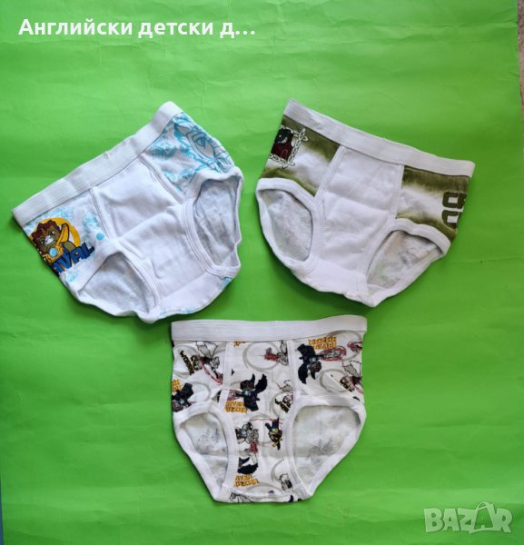 Английски детски слипчета 3 чифта , снимка 1