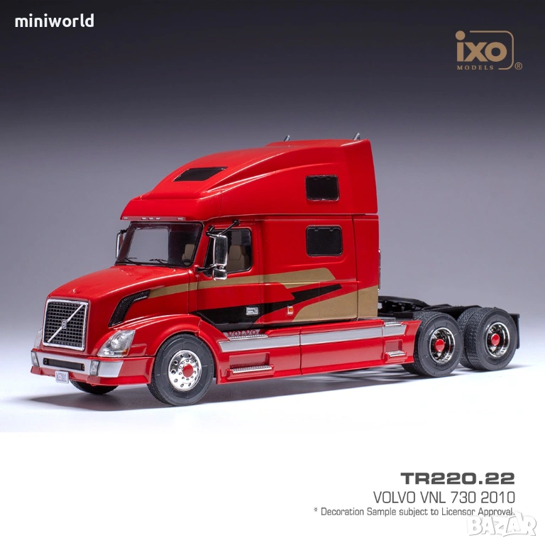 Volvo VNL 730 влекач 2010 - мащаб 1:43 на IXO моделът е нов в PVC дисплей-кейс, снимка 1