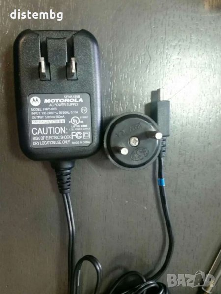 Оригинално зарядно устройство за променливотоков адаптер Motorola mini-USB , снимка 1