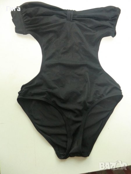 цял черен бански на Hunkemoler без презрамки, снимка 1