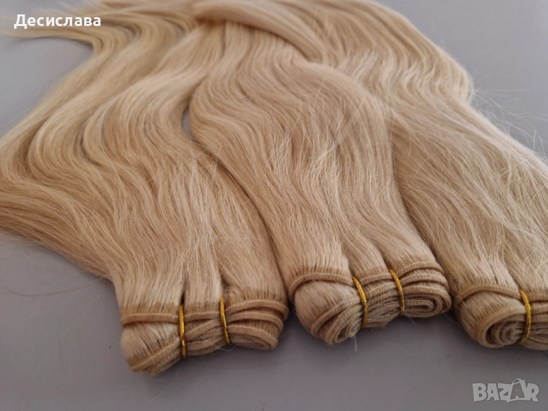 Естествена, гъста, руса коса с плътен косъм и плътни крайща., снимка 1