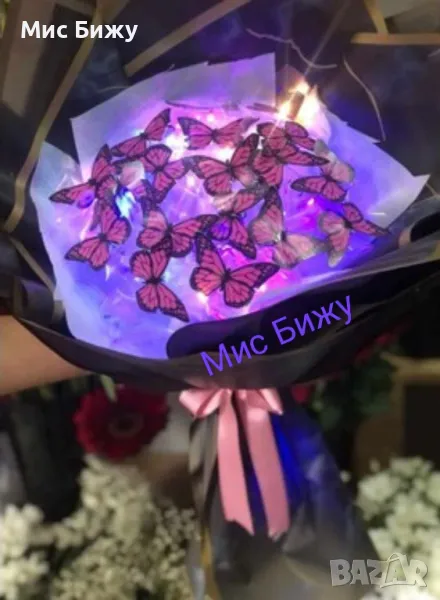 Светещи Букети от Пеперуди Уникален Подарък за Ваш любим човек , снимка 1