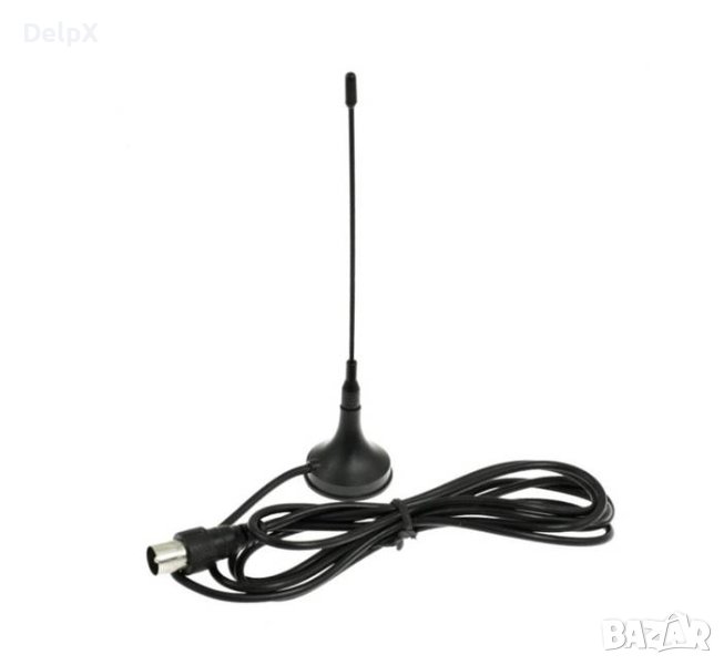 Стайна антена, магнитна поставка,права букса RF, VHF, UHF, DVB-T, снимка 1