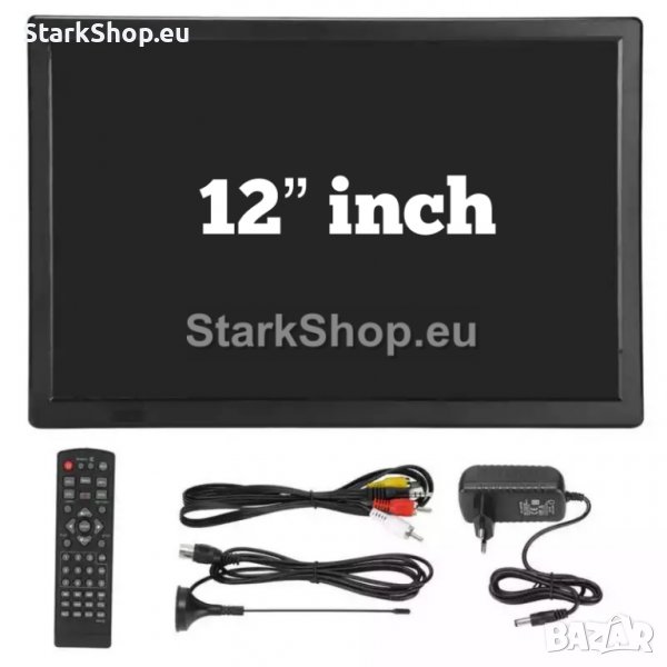 Преносим телевизор 12″ с батерия + работи на 12V / 220V в Други в гр ...