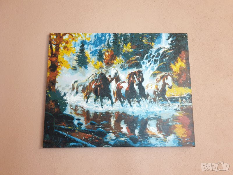 Нова картина Коне на реката , снимка 1