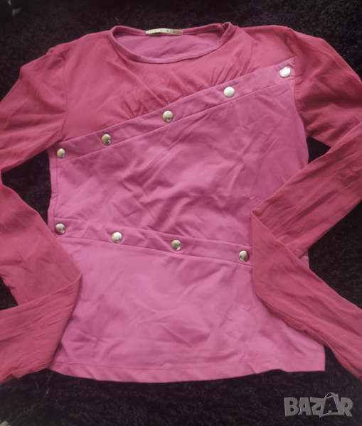Розова блузка с мрежички, снимка 1