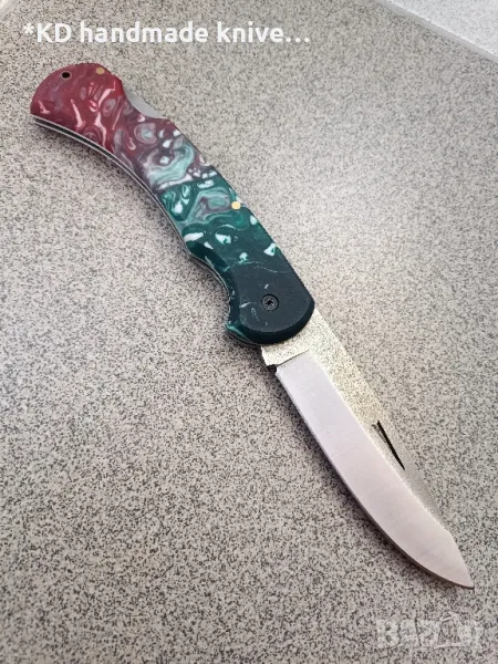 Сгъваем нож ръчно изработен, снимка 1