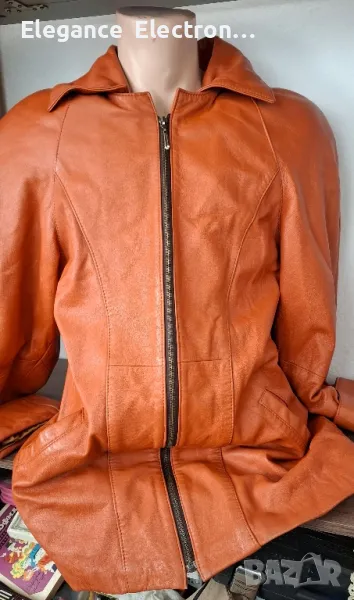продавам дамско кожено яке кафяв цвят. , снимка 1