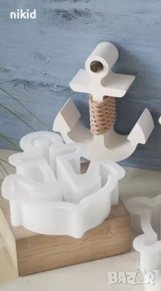 Грамадна котва силиконов молд форма фондан шоколад смола гипс декор, снимка 1