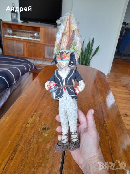 Стара фолклорна фигурка кукер, снимка 1