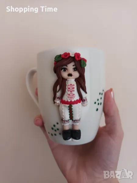 НОВА чаша с декорация ръчна изработка, Спиди/лично предаване , снимка 1