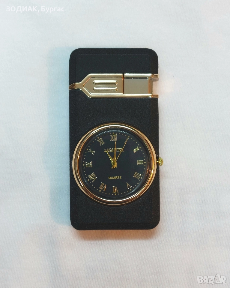 НОВА Газова Запалка с Часовник, снимка 1