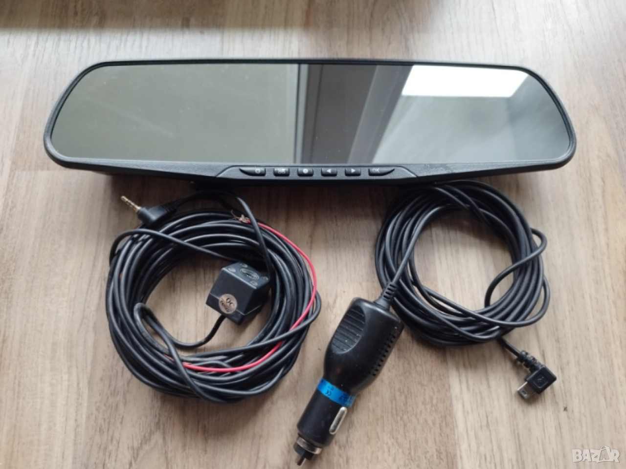 Огледало за кола с вграден видеорегистратор - предна и задна камера, снимка 1