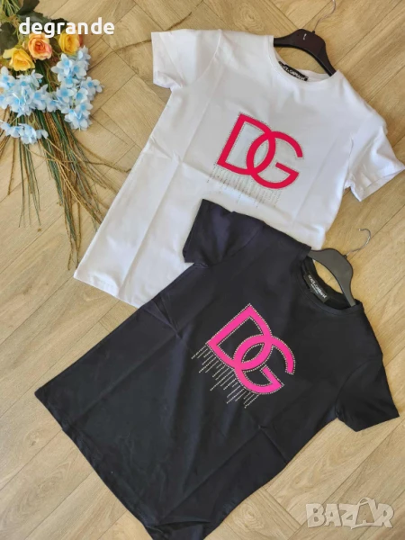 Памучни дамски тениски D&G, снимка 1