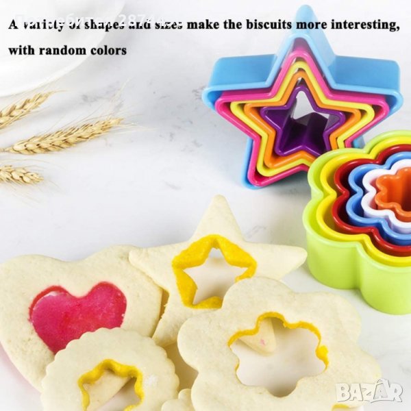 2921 Резци за тесто бисквити и курабии 5 бр. в комплект, снимка 1