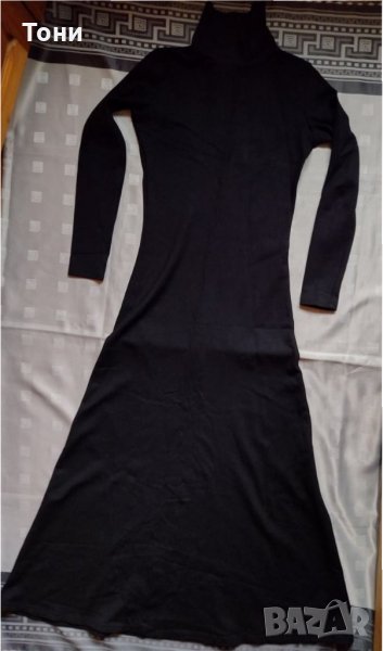 Черна дълга дамска рокля Iltokoni, снимка 1