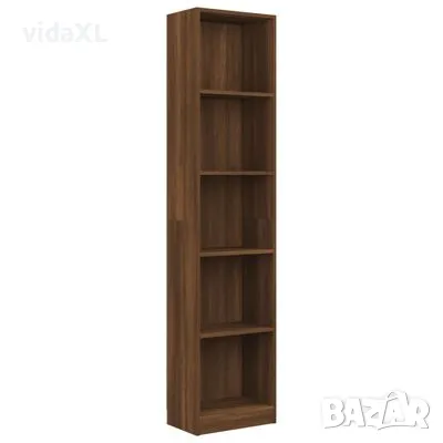 vidaXL Библиотека на 5 нива, кафяв дъб, 40x24x175 см, инженерно дърво(SKU:816070), снимка 1