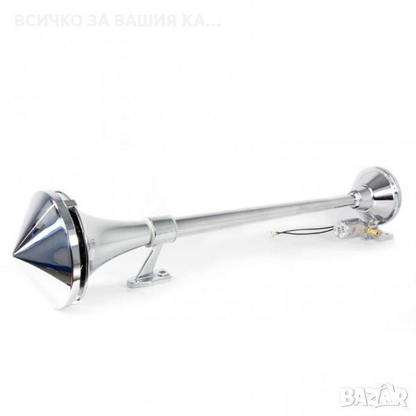 Въздушна тромба голяма кръгла с капак, хромирана 24V , TH102K, снимка 1