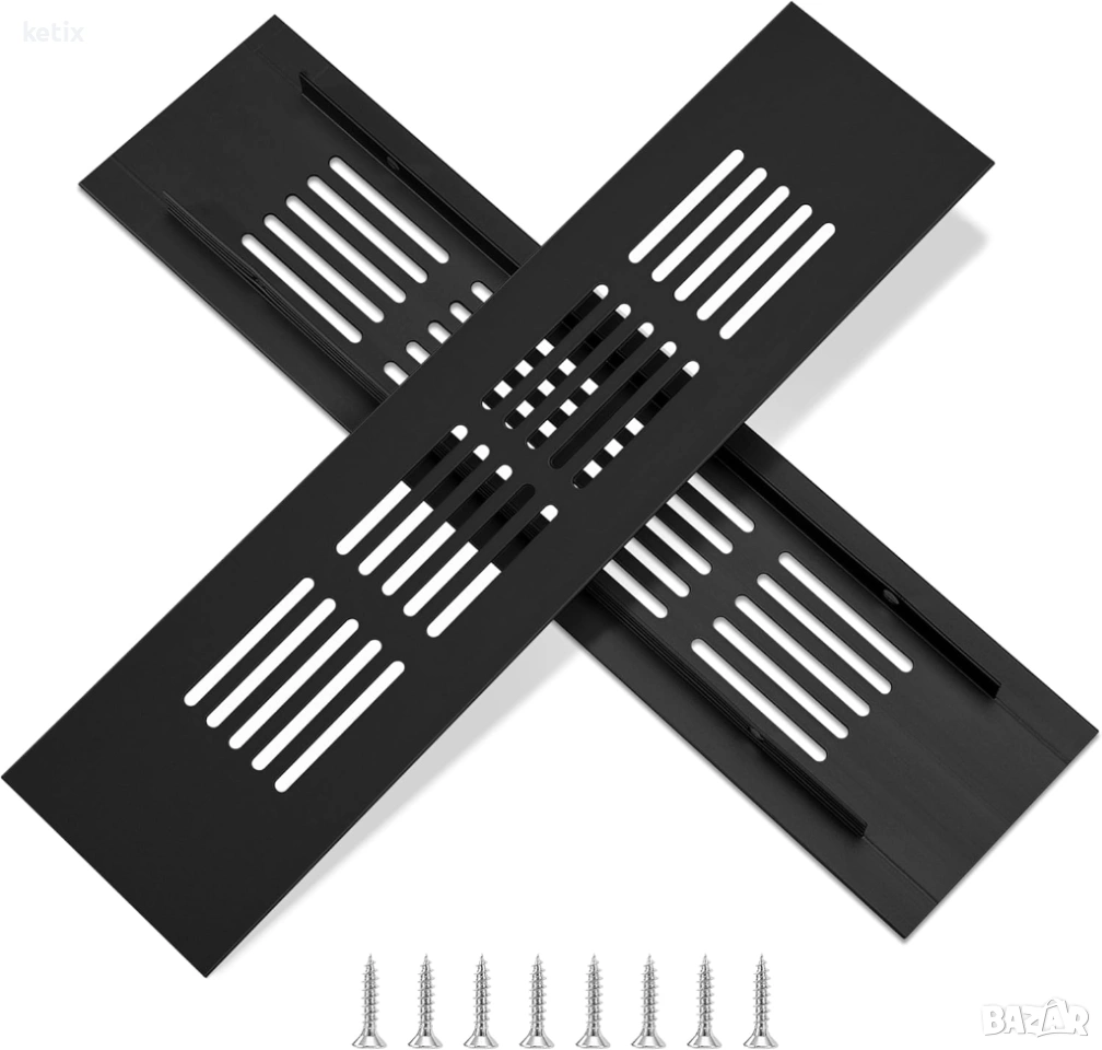 Алуминиева вентилационна решетка,2бр.,20х5см, снимка 1