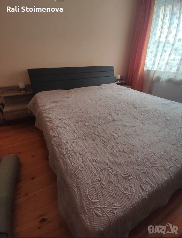 Легло с матрак + ракла и шкафчета + покривало за легло, снимка 1