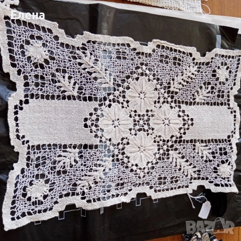 Плетени каренца на една кука , снимка 3 - Декорация за дома - 52009368