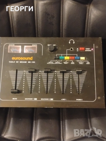 Винтидж стерео миксиращ пулт Eurosound MX-150!, снимка 2 - Ресийвъри, усилватели, смесителни пултове - 53068282