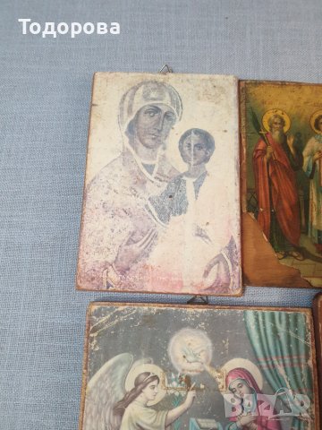Лот 9- стари домашни икони -  5 броя, снимка 2 - Антикварни и старинни предмети - 44629968