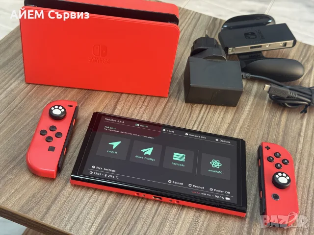 Nintendo Switch OLED с поставен чип и 256GB