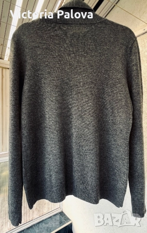 Мек сив пуловер LISA TOSSA  с висока яка, снимка 7 - Блузи с дълъг ръкав и пуловери - 52251240