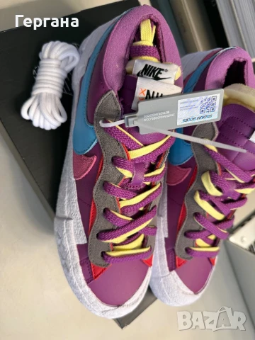 Nike x Sacai x KAWS кожени кецове, снимка 6 - Маратонки - 50679344