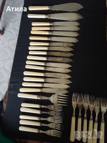 прибори за хранене ножове, вилици и др.посребрени