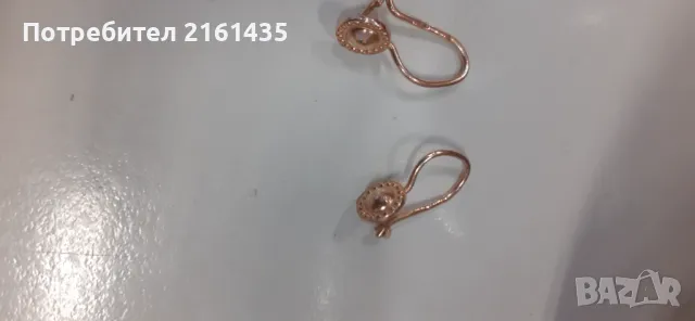 Съветски/ Руски златни обици проба 583, снимка 3 - Обеци - 48344578