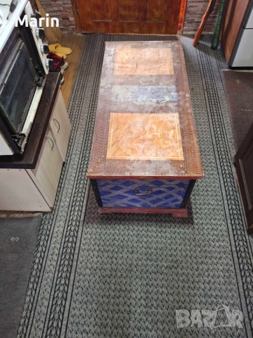 старинен рисуван дървен скрин, снимка 2 - Декорация за дома - 51582566