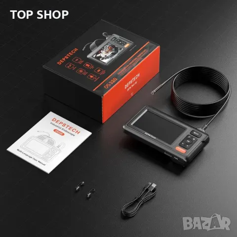 Бороскоп с двойна леща DEPSTECH, HD ендоскопска камера със светлина, 4,3-инчов IPS екран, IP67, снимка 7 - Други стоки за дома - 49551977