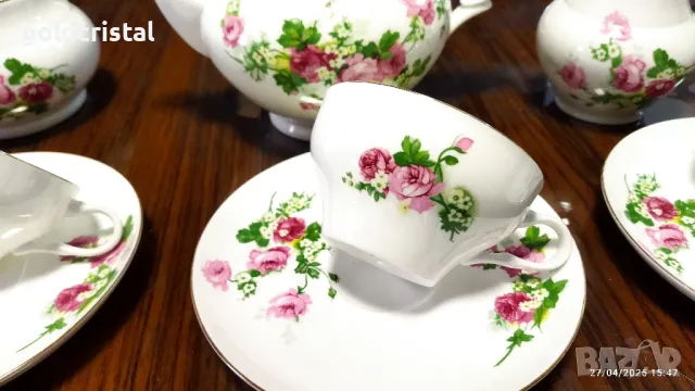 фин костен порцелан Франция чаши за кафе чай , снимка 3 - Антикварни и старинни предмети - 50093345