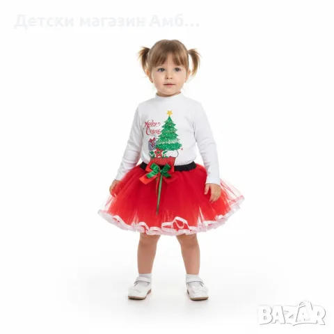 Детски коледно боди с пола, снимка 2 - Комплекти за бебе - 56195213