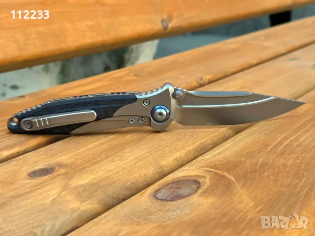 Microtech Socom Bravo Mini SE TitaniumCF bead blast std, снимка 4 - Ножове - 56433210