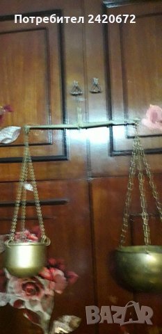 Стар месингов кантар , снимка 5 - Антикварни и старинни предмети - 35101067