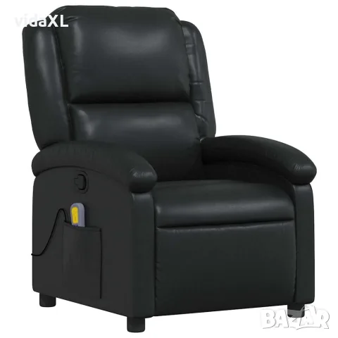 vidaXL Масажен наклоняем стол, черен, изкуствена кожа, снимка 4 - Дивани и мека мебел - 56147458